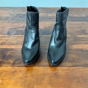 Lucky Brand Women's Black Leather Ankle‎ Booties Size 6.5